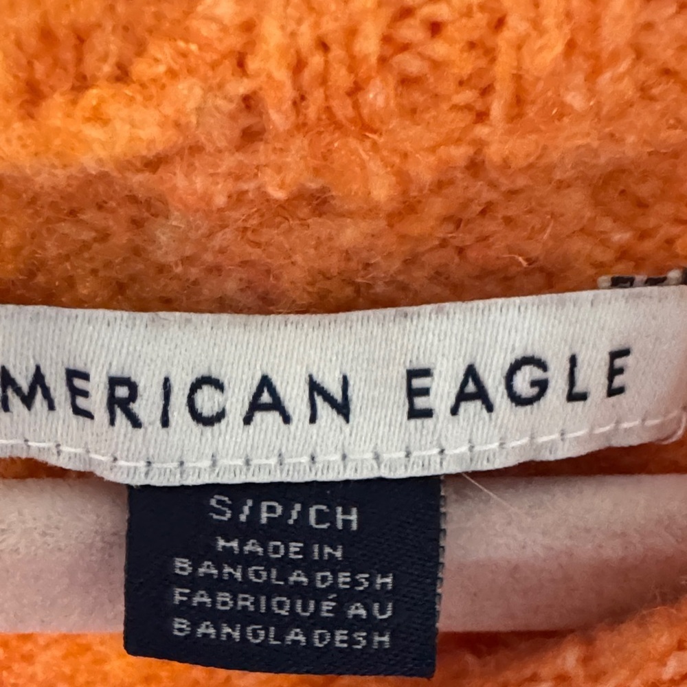 American Eagle Outfitters Orange Crewneck Spring Sweater - Picture 2 of 6